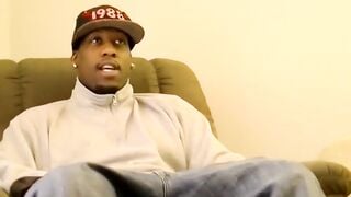 JoeSchmoeXXX.com - Big Daddy Joe can't resist gagging on that huge black cock