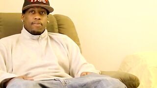 JoeSchmoeXXX.com - Big Daddy Joe can't resist gagging on that huge black cock