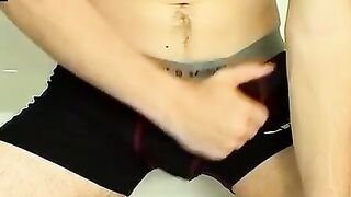 TwinkUndie.com - Sweet twinkie's undies-on masturbation and powerful cumshot