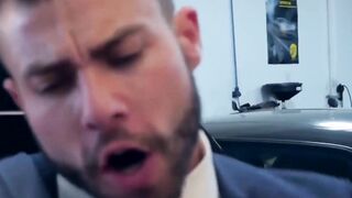 PlayingMen.com - Two gay guys in suits fall in love and fuck each other with deep pas