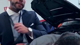 PlayingMen.com - Two gay guys in suits fall in love and fuck each other with deep pas