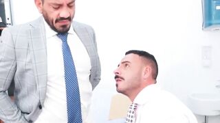 PlayingMen.com - Leo Rosso fucks Joe Gillis's hairy ass on the exam bed