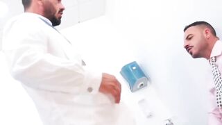 PlayingMen.com - Leo Rosso fucks Joe Gillis's hairy ass on the exam bed
