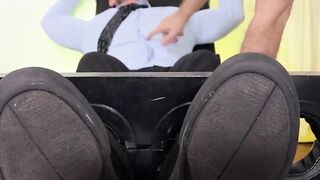 MaleFeetXXX.com - Wellcut Vinni strapped down and helplessly tickled by a hairy guy's