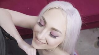 Busty stepsister facialized after banging her big cocked bro
