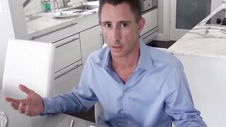 Blonde MILF sucks her stepsons dick in front of her husband