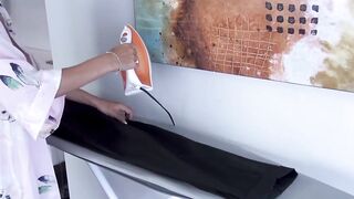 Glamorous MILF Olivia Blu sucking on fat stepson cock
