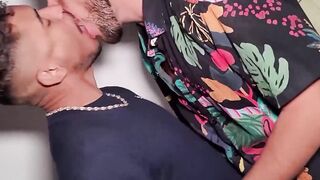 FuckThatHole.com - Cock hungry Rudalo back on his knees slurping huge uncut cock deep