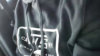 Horny skater dude Sean Johansen masturbates in a car