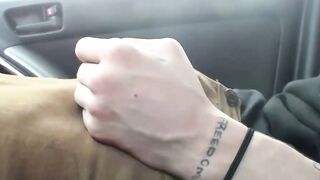 Horny skater dude Sean Johansen masturbates in a car