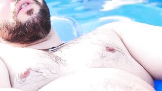 HardcoreBears.com - Fat bear with small cock Adam Jones strokes cock passionately out
