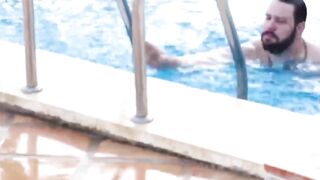 HardcoreBears.com - Fat bear with small cock Adam Jones strokes cock passionately out
