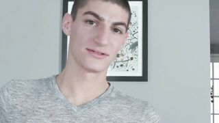 Slim stud Aiden Ward takes his cock and strokes it hard