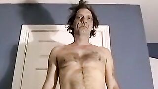 JoeSchmoeXXX.com - Horny older man strips naked and strokes his hard cock