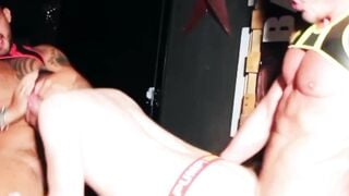 Viktor Rom and Marc Ferrer take turns devouring Jordi Slutx asshole