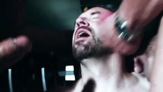 Viktor Rom and Marc Ferrer take turns devouring Jordi Slutx asshole