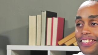 Blond Cody Winter destroys the asshole of black Alson Caramel