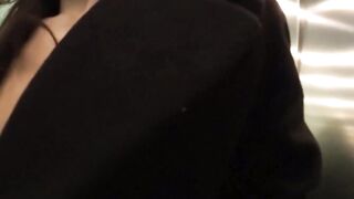 Babes anal plug and fingers in public