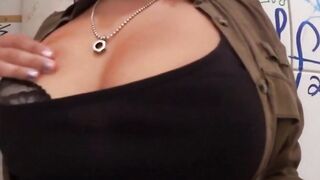 Babes anal plug and fingers in public