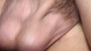 Curly and bulky guy moans in pleasure as he is being fucked hard