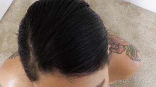 SisterLikesMe.com - Yummy step sister teases creepy bro before riding and facial with