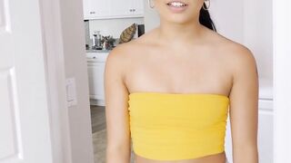 SisterLikesMe.com - Yummy step sister teases creepy bro before riding and facial with