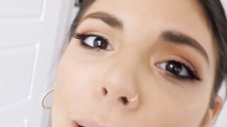 SisterLikesMe.com - Yummy step sister teases creepy bro before riding and facial with