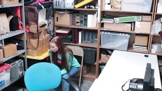 ShopliftersPunished.com - Redhead teen Ornella Morgan riding police dick before messy