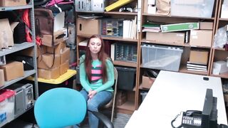 ShopliftersPunished.com - Redhead teen Ornella Morgan riding police dick before messy
