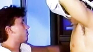 RetroDudes.com - Handsome homos enjoy intense spitroast bareback session