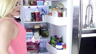 Lusty MILF seduces young hunk in kitchen and fucks hardcore
