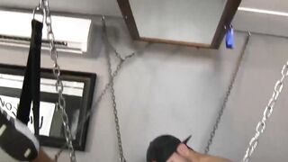 CodyVictorXXX.com - Tight stud asshole penetrated raw in sex swing gangbang
