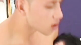 OTBXXX.com - Pale latino twink gets fed cock before vigorous raw lovemaking session