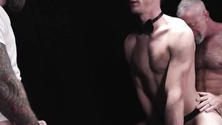 GayForSale.com - Intense threesome with pale sub twink used roughly and stretched by