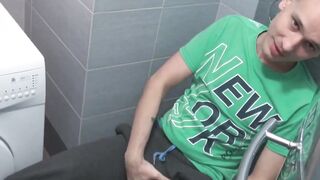 ForeskinFever.com - Twink Patrick stretches his foreskin during an intense bathroom w
