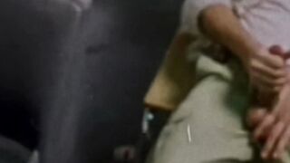 Bunch of horny guys including Roy Garett have a cock stroking session