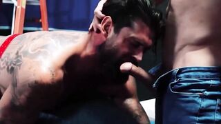 Submissive Alpha Wolfe worships a huge dick and craves for fisting and anal fuck