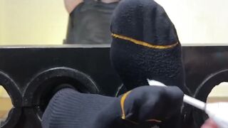 MaleFeetXXX.com - Rikk York locked up and giggling in a tickle torment by three strai