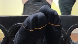 MaleFeetXXX.com - Rikk York locked up and giggling in a tickle torment by three strai