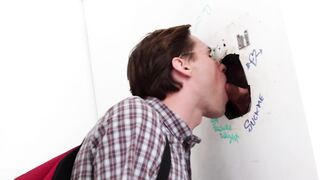 This is his first glory hole experience