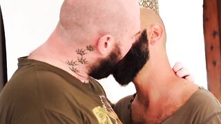 HardcoreBears.com - Bearded homosexual Justin West and Carlos Verga bareback passiona