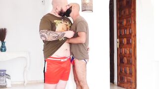 HardcoreBears.com - Bearded homosexual Justin West and Carlos Verga bareback passiona