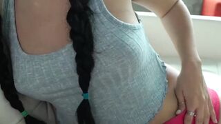 Busty petite stepdaughter Annika Eve is pussy smashed deeply
