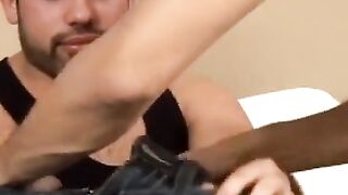 BangBangXXX.com - Brazilian gay man strokes his cock during a passionate anal fucking