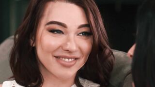Cisgender Gal Ritchie sucking every inch of trans Emma Rose cock