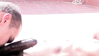 Black stud Troy Moreno tears through Ronny Fuckers ass on the rooftop