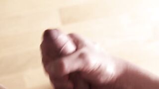Good looking jock Victor masturbates his hard dick while filmed
