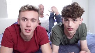 Jake Lawrence eats and fingers Zayne Bright and Carter DelRey tiny asses