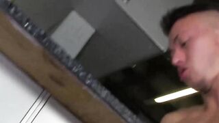 Tatted twink Matthew Grande licks foot before ramming the rounded ass of muscular Tyl