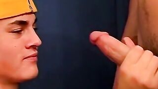 Twinks have a bit of butt piracy after trading blowjobs